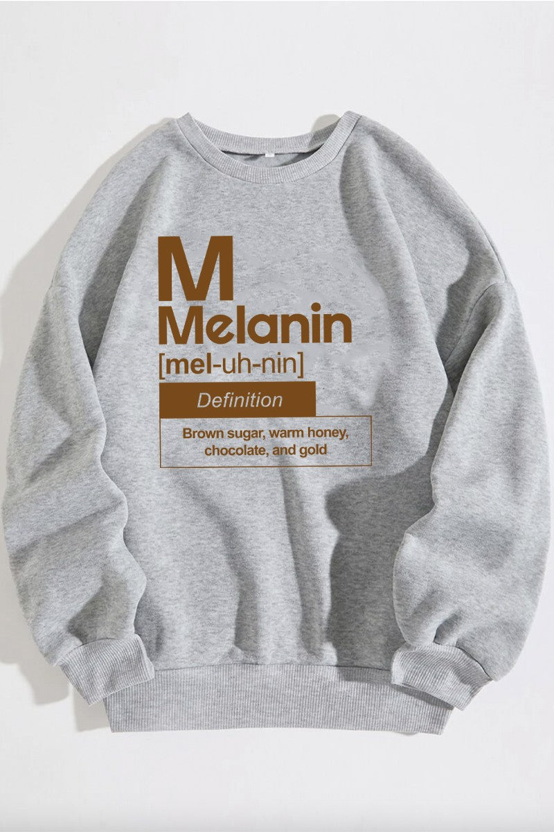 SUDADERA GRÁFICA DE MELANINA UNISEX -PLUS