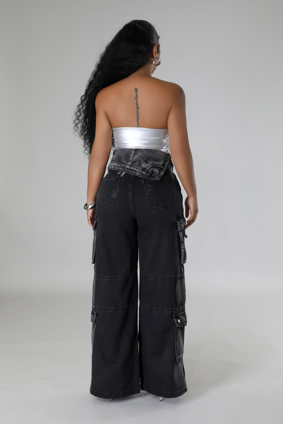 CLAUDIA HIGH WAIST CARGO JEANS