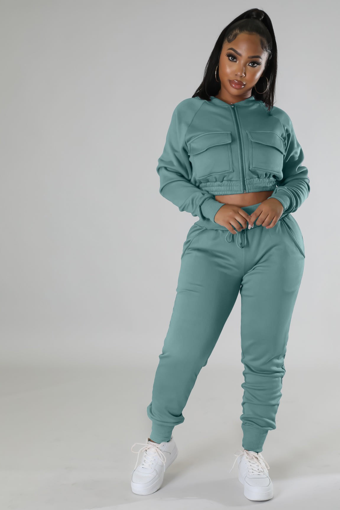 AMINA TOP & PANTS SET - BLUE