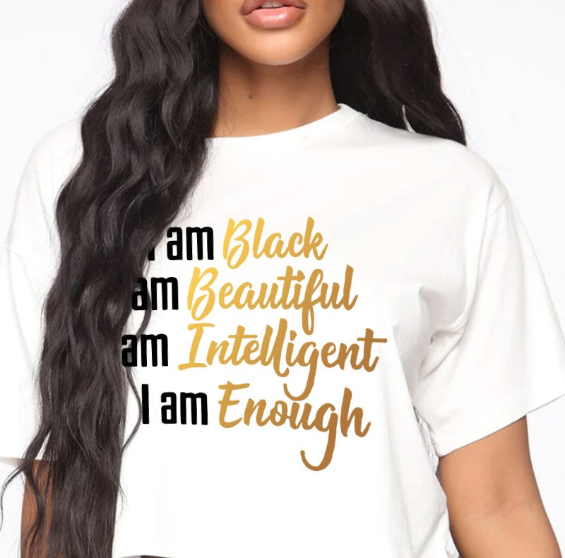 I AM LETTER GRAPHIC WOMEN TEE