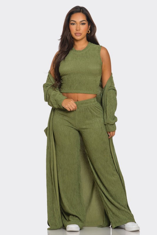 AUTUMN OLIVE BREEZE  3 PIECE SET