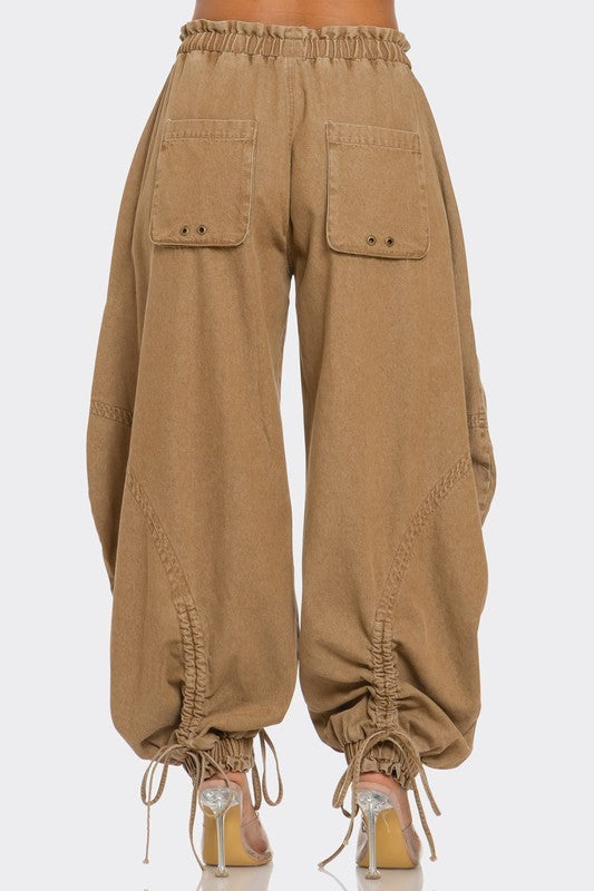 UTILITY CHIC DRAWSTRING CARGO PANTS