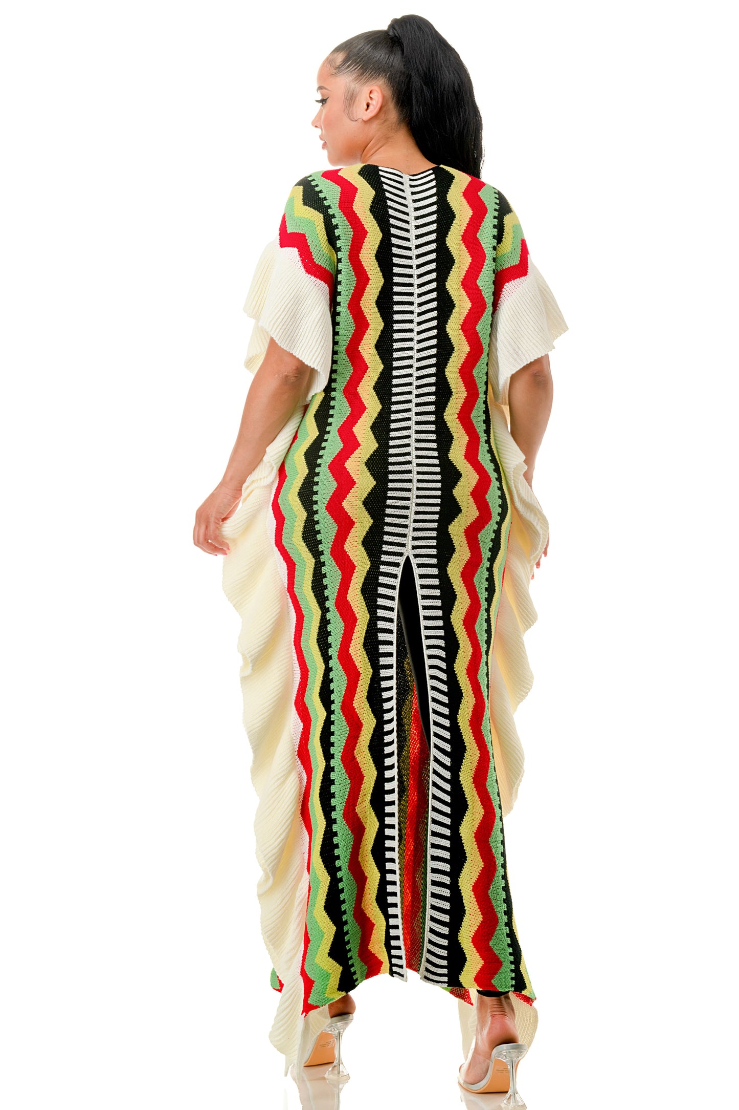 AUTUMN RYTHM TRIBAL KNIT DRESS